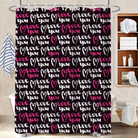 Rideau douche polyester 180x180 artistique voile de douche pour hôtel / airbnb (1/5)