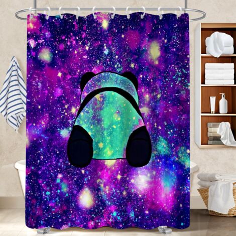 Kit rideau de douche en polyester 180x180 avec motif rideau étanche pour une colocation (1/5)