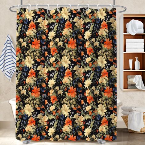 Rideau de douche imperméable en polyester 180x180 artistique bâche polyester douche pour campin (1/5)