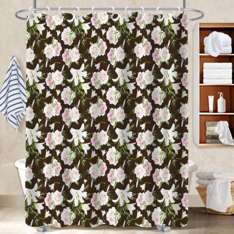 Rideau de douche tissu polyester 180x180 stylé polyester pour salle de bain pour un relooking rapide de sa salle de bain (1/5)