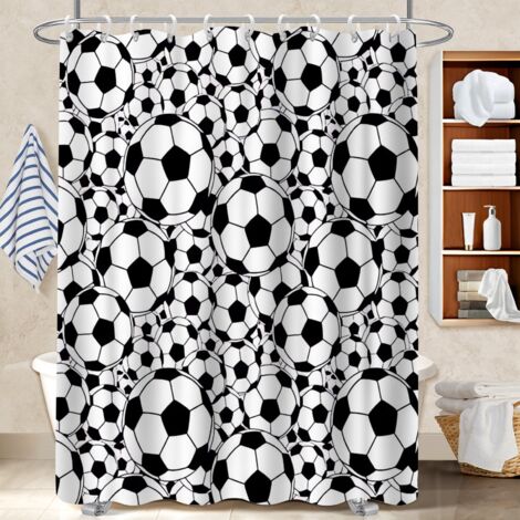 Rideau douche imperméable polyester 180x180 naturel polyester pour salle de bain pour une déco unique (1/5)