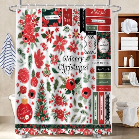 Kit rideau de douche en polyester 180x180 antifongique protection douche pour loft industriel (1/5)