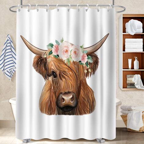 Rideau de douche en polyester 180x180 artistique cache baignoire pour salle de bain (1/5)