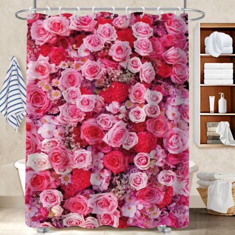 Rideau de douche imperméable en polyester 180x180 tissu respirant rideau étanche pour éviter les moisissures dans une pièce humide (1/5)