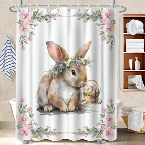 Rideau de douche tissu polyester 180x180 Élégant polyester pour salle de bain pour salle de bain moderne (1/5)