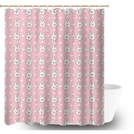 Rideau douche imperméable polyester 180x180 résistant rideau imperméable pour salle de bain avec baignoire (1/5)