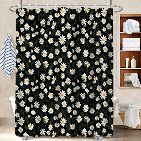 Rideau de bain imprimé polyester 180x180 poids aux ourlets séparation douche pour préparer la maison avant l’arrivée d’invités (1/5)