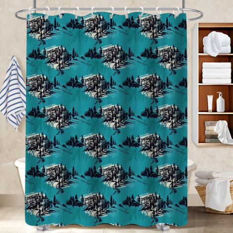 Voile de douche polyester 180x180 séchage rapide polyester pour salle de bain pour dans une salle de bain design (1/5)