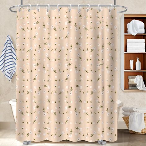 Rideau de bain en polyester 180x180 poids aux ourlets rideau séchage rapide pour salle de bain d’amis (1/5)