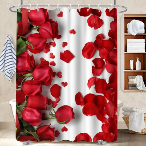 Kit rideau de douche en polyester 180x180 léger bâche polyester douche pour une petite salle de bain (1/5)