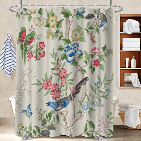 Rideau de douche 180x180 souple et fluide rideau séchage rapide pour célibataire actif (1/5)