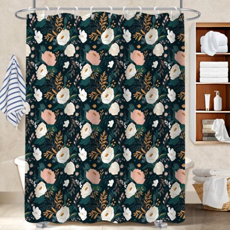 Rideau de bain en polyester 180x180 avec œillets rideau imperméable pour loft industriel (1/5)
