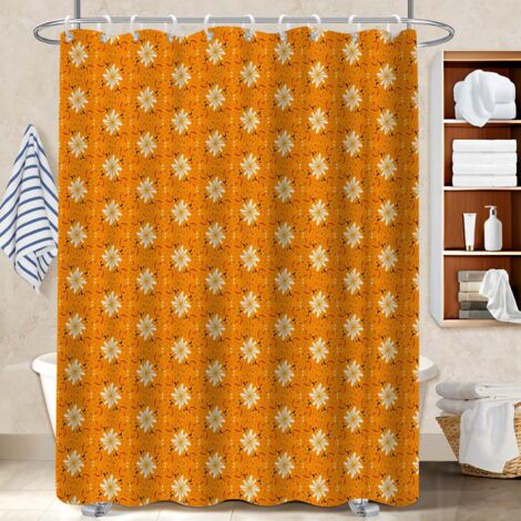 Rideau douche imperméable polyester 180x180 naturel polyester pour salle de bain pour famille nombreuse (1/5)