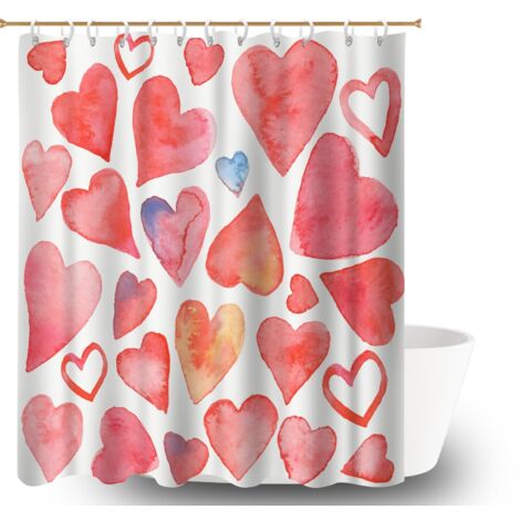 Rideau de douche tissu polyester 180x180 Étanche bâche de douche pour accueillir l’été dans sa maison (1/5)