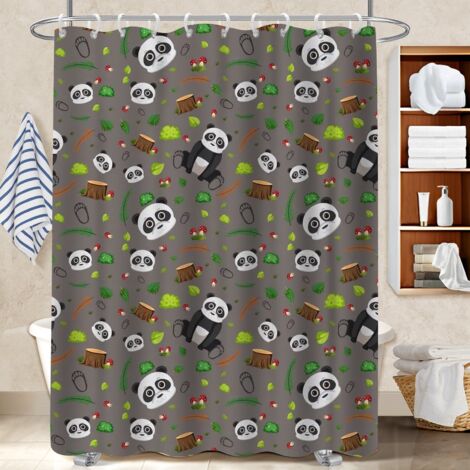 Rideau de douche en polyester 180x180 imprimé bâche de douche pour loft industriel (1/5)