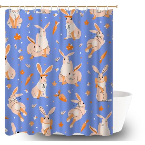 Rideau de douche imperméable en polyester 180x180 esthétique housse de baignoire pour préparer la maison avant l’arrivée d’invités (1/5)