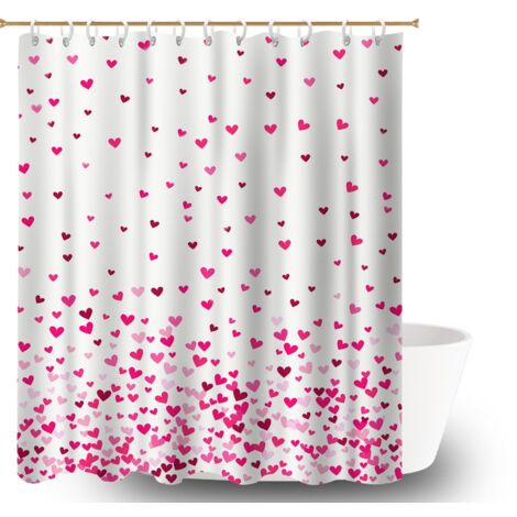Voile de douche fluide en polyester 180x180 léger protection douche pour appartement (1/5)