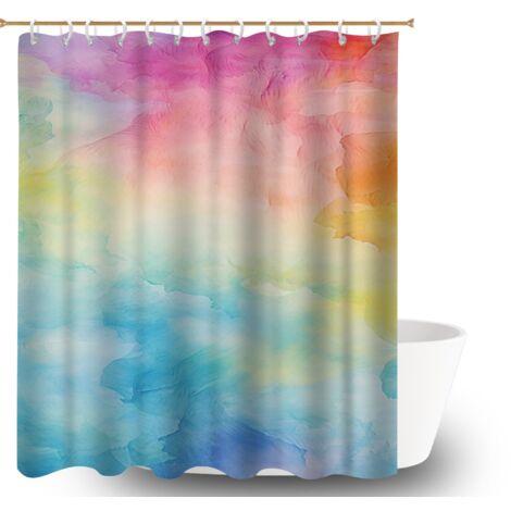 Rideau douche imperméable polyester 180x180 artistique voile de douche pour loft industriel (1/5)