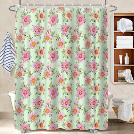 Kit rideau de douche en polyester 180x180 design rideau imperméable pour un éveil en douceur le matin (1/5)