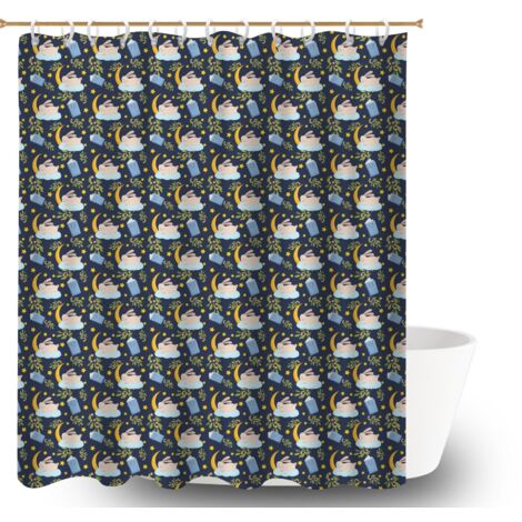 Rideau douche polyester 180x180 cocooning housse de baignoire pour un éveil en douceur le matin (1/5)