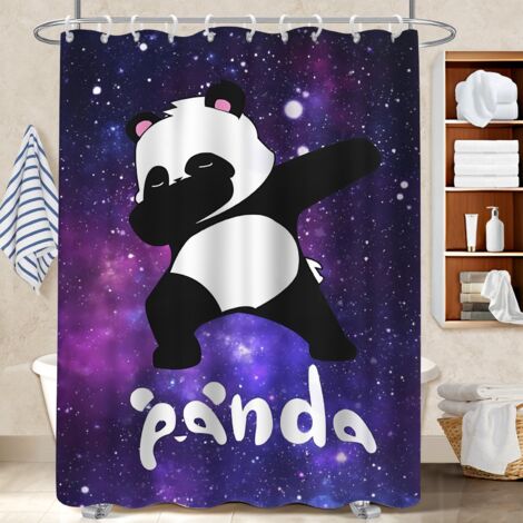 Rideau de douche tissu polyester 180x180 infroissable housse de baignoire pour éviter les moisissures dans une pièce humide (1/5)