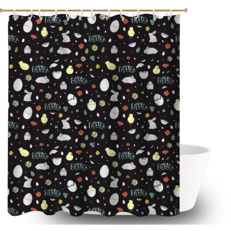 Rideau de bain en polyester 180x180 cocooning bâche de douche pour une déco d’hiver réconfortante (1/5)