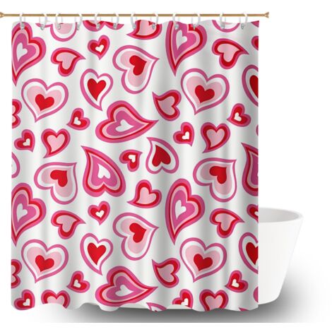 Voile de douche polyester 180x180 poids aux ourlets rideau étanche pour une colocation (1/5)