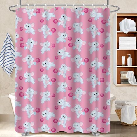 Rideau de bain en polyester 180x180 pratique protection douche pour idéal location saisonnière (1/5)