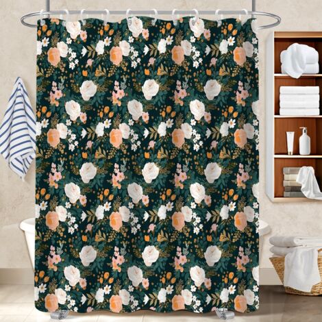 Rideau de bain en polyester 180x180 séchage rapide rideau imperméable pour salle de bain (1/5)