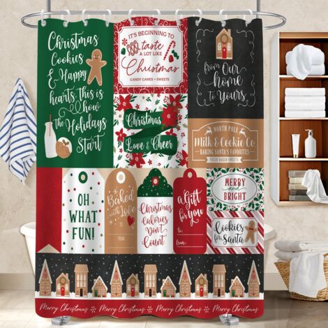 Rideau de douche tissu polyester 180x180 souple bâche polyester douche pour famille nombreuse (1/5)