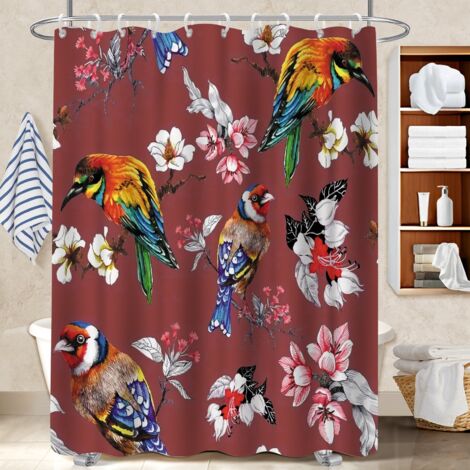 Rideau polyester pour douche 180x180 avec œillets cache baignoire pour appartement (1/5)