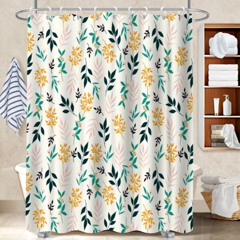 Rideau douche imperméable polyester 180x180 robuste cache baignoire pour salle de bain (1/5)