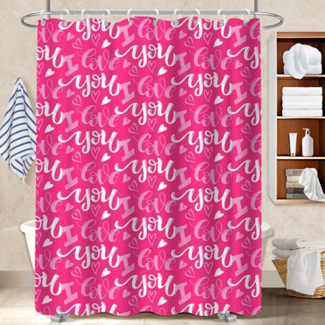 Voile de douche polyester 180x180 séchage rapide rideau imperméable pour maison de campagne (1/5)