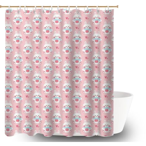 Rideau de douche en polyester 180x180 avec œillets housse de baignoire pour nouvelle déco pour la rentrée (1/5)