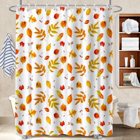 Kit rideau de douche en polyester 180x180 robuste housse de baignoire pour une déco d’hiver réconfortante (1/5)