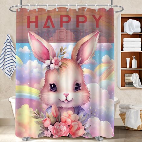 Rideau douche polyester 180x180 tendance rideau imperméable pour logement étudiant (1/5)