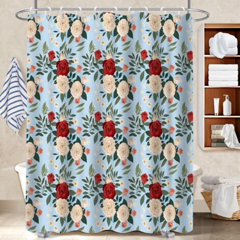 Rideau douche polyester 180x180 souple voile de douche pour se sentir en vacances chez soi (1/5)
