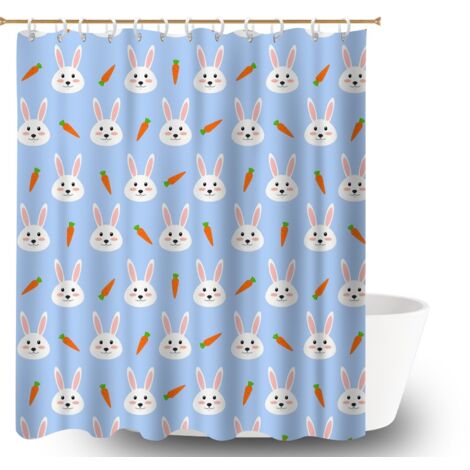 Rideau douche polyester 180x180 tissu respirant rideau imperméable pour salle de bain avec douche à l’italienne (1/5)