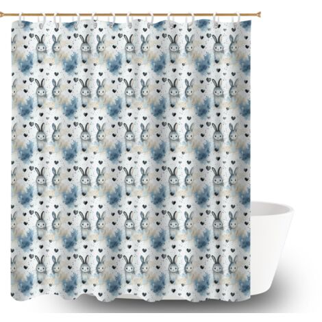 Rideau de douche imperméable en polyester 180x180 stylé rideau étanche pour un intérieur cosy et chaleureux (1/5)