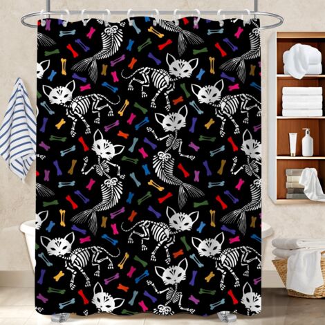 Rideau de douche en polyester 180x180 stylé housse de baignoire pour un intérieur cosy et chaleureux (1/5)