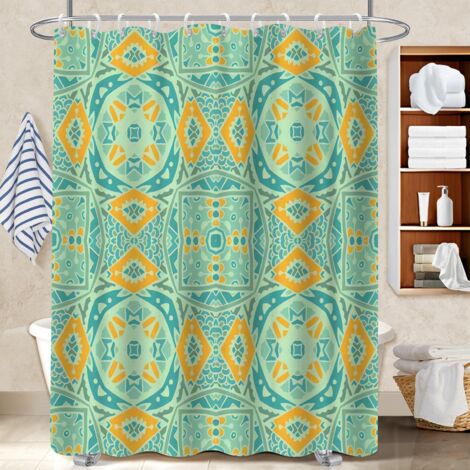 Rideau de douche tissu polyester 180x180 souple bâche polyester douche pour cacher un carrelage un peu vieillot (1/5)
