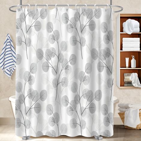 Rideau douche polyester 180x180 original séparation douche pour idéal location saisonnière (1/5)