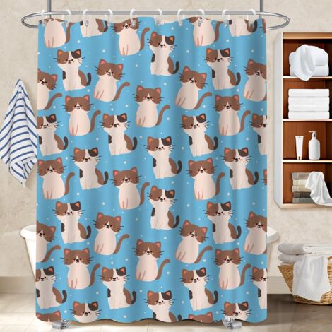 Rideau douche polyester 180x180 déco d‘intérieur bâche de douche pour une déco moderne (1/5)