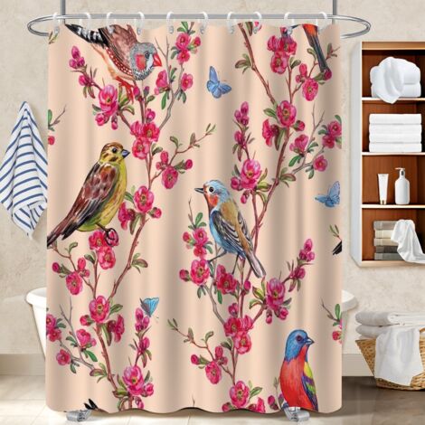 Rideau de bain en polyester 180x180 À œillets renforcés séparation douche pour ambiance spa à domicile (1/5)