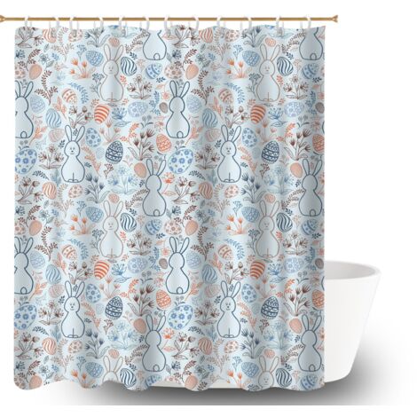Rideau polyester pour douche 180x180 tissu respirant rideau imperméable pour optimiser un petit espace (1/5)