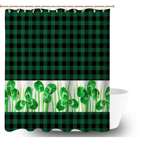 Kit rideau de douche en polyester 180x180 poids aux ourlets rideau étanche pour créer une ambiance spa (1/5)