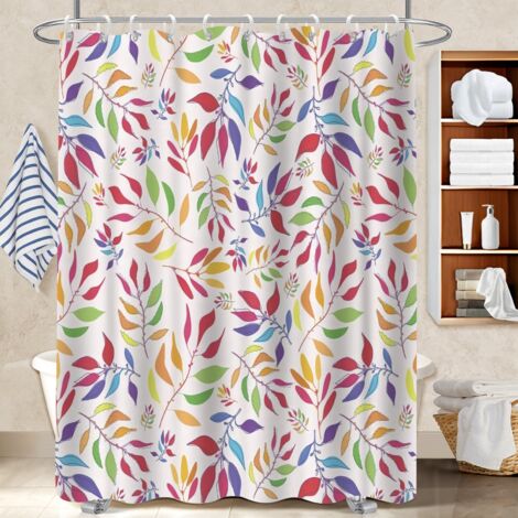 Rideau de douche imperméable en polyester 180x180 souple séparation douche pour un moment de détente absolue (1/5)