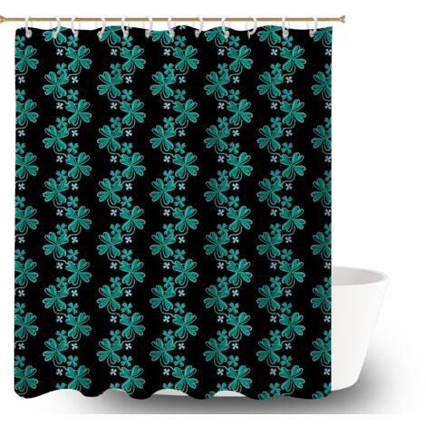 Rideau de douche tissu polyester 180x180 imperméable voile de douche pour maison de vacances au bord de la mer (1/5)