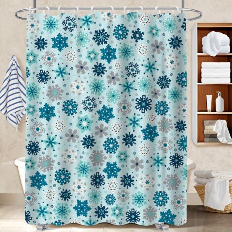 Voile de douche fluide en polyester 180x180 souple et fluide cache baignoire pour une petite salle de bain (1/5)