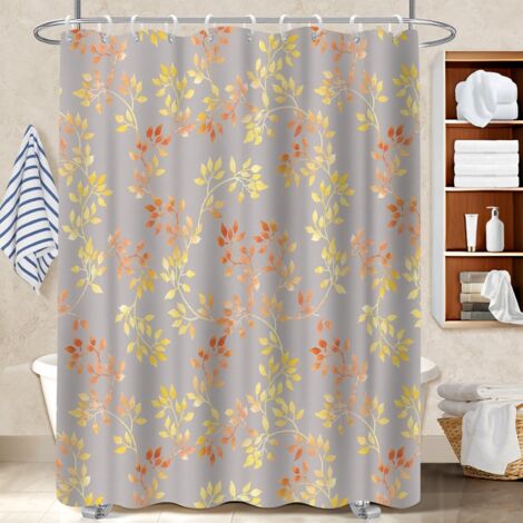 Voile de douche fluide en polyester 180x180 Évasion voile de douche pour un intérieur cosy et chaleureux (1/5)